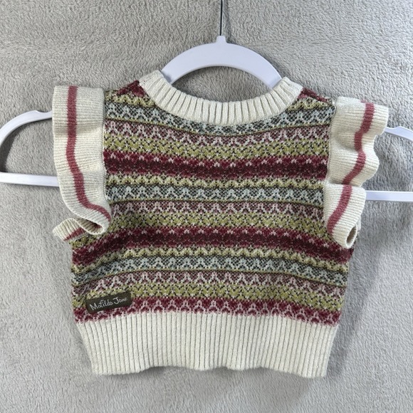 Matilda Jane MJC Heart to Heart Stardust Striped Sweater Vest Toddler Size 2 - Picture 6 of 7